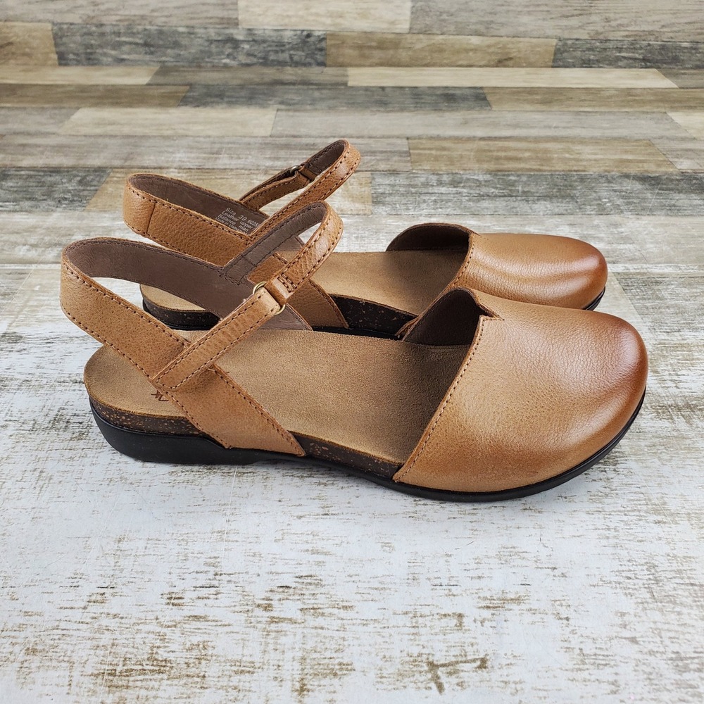 Dansko Rowan Womens Mary Jane Sandals Sz 8.5 - 9 Honey Distressed Ankle Strap